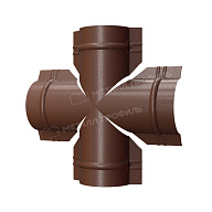 Четверник для круглого конька R110 (VALORI-20-Brown-0.5)